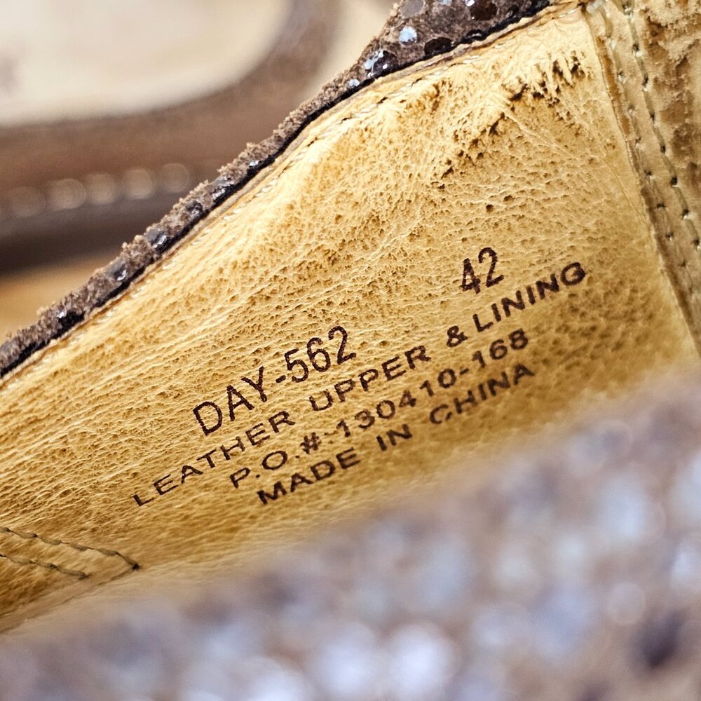 Alegria Mary Jane - Day 562 Sparkly Brown Snake Print Leather Size 42 / 11.5 - Picture 10 of 10